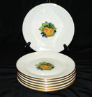 VINTAGE LENOX "FRUIT" SET OF 8 BREAD & BUTTER PLATES, SPECIAL, MINT COND — photo 1