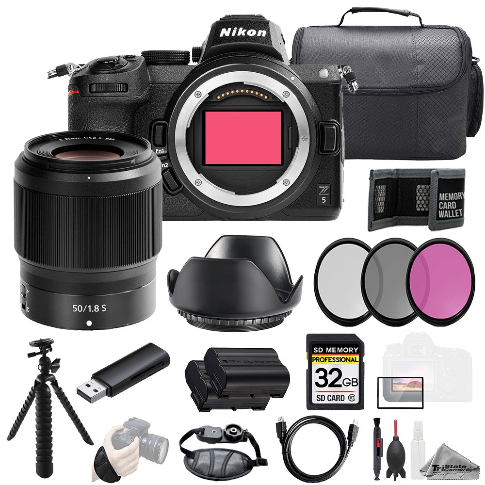 Nikon Z5 本体 ・ NIKKOR Z 50mm F1.8 Sセット売り Nikon Z5 + NIKKOR Z 50mm f/1.8 S Lens +32GB + Ext Bat+ 3 PC Filter