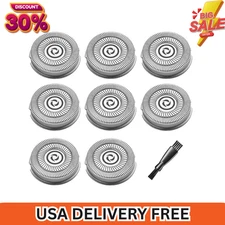 8x Replacement Heads for Skull Shaver Pitbull Gold Silver Platinum Diamond Blade