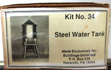 HO SCALE BUILDING UNLIMITED 34 SIMULATED STEEL WATER TANK open box