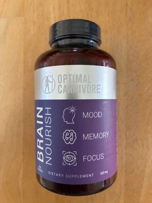 Optimal Carnivore Brain Nourish 180 Capsules Mood Memory Focus Support