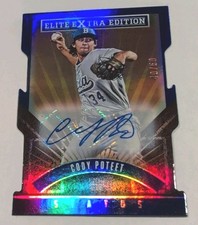 2015 Panini Elite Extra Ed Cody Poteet Status Blue Die-Cut Prospects Auto /50