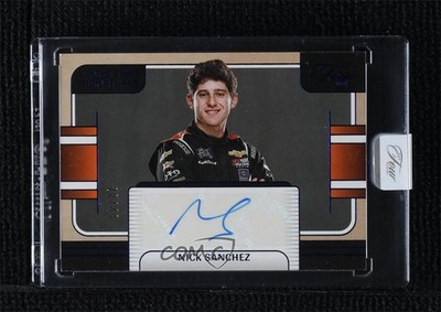 2025 Panini Turn Four Center Stage Signatures Blue 28/49 Nick Sanchez Auto 0b2