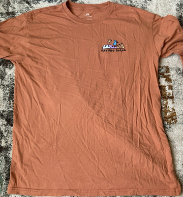 Nature Backs Bear Graphic Brown Organic Cotton Long Sleeve Crew Neck Tee L