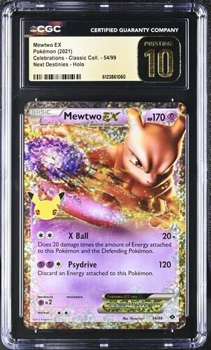 ✨ CGC 10 PRISTINE Mewtwo EX 54/99 Celebrations Classic Collection Pokemon Card