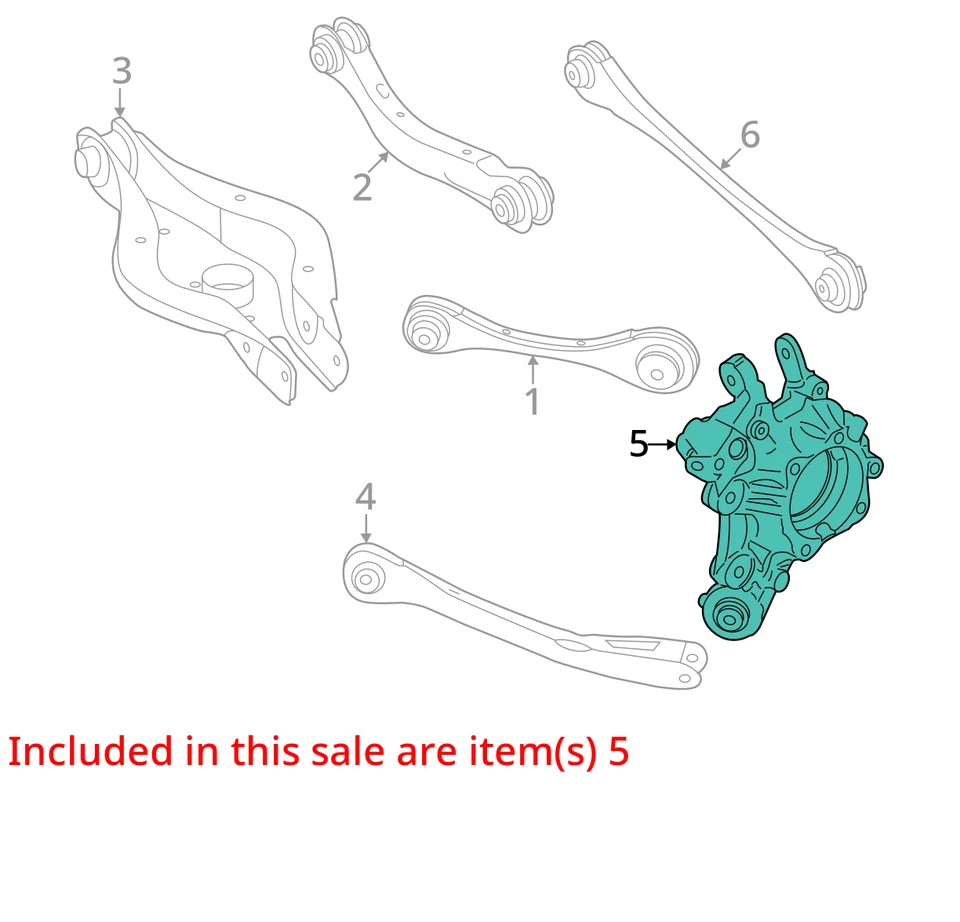 BMW M240i 230i G42 x-Drive Rear Right Wheel Hub Knuckle Assembly 2022 - 2024 OEM - Image 3 of 4