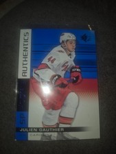 2019-2020 sp Hockey authentics rookie Julien Gauthier no 138 blue