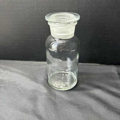 Vintage T.C.W. CO. U.S.A. Wide Mouth Pharmaceutical Lab Apothecary Bottle