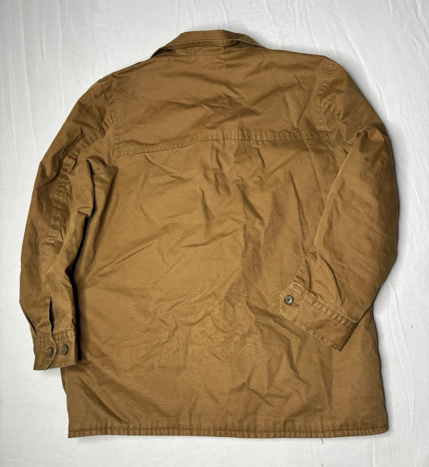 J Crew Barn Jacket Mens Size Large Brown Lined Field Coat Blanket Lined - Image 4 of 4