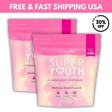 Skinny Fit Super Youth Collagen Peptides SkinnyFit Tropical Punch Flavor 2 Pack