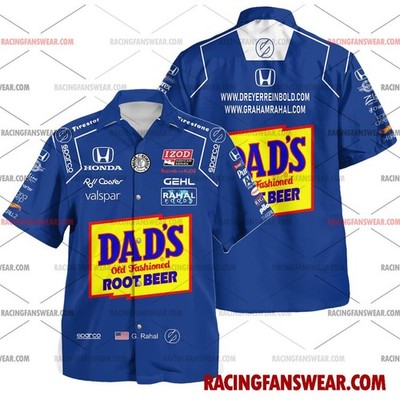 Graham Rahal IndyCar Racing 2010 Uniform Apparel Clothes Hawaiian Polo Shirts