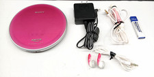 Sony Walkman D-NE730 Pink Portable CD Player MP3 ATRAC Remote AC Tested Japan
