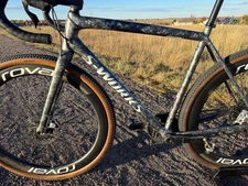 2026 Specialized S-Works Crux Framset—Satin Carbon/Multi-Colored Blurred