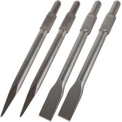 4 Packs Jack Hammer Drill Bit Set 16 inch Demolition Hammer Drill Flat Tip an...