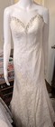 Ivory Strapless Mermaid/Trumpet Lace Wedding Dress Train Beaded 12 H1262 — photo 4