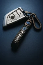 FREE SHIPPING Subaru Genuine Leather NEW Keychain WRX ASCENT BRZ OUTBACK IMPREZA