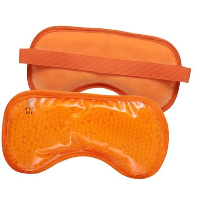 Eye See Plush Gel Eye Mask Orange Cold/Hot for Puffy Eyes Sinus Relief