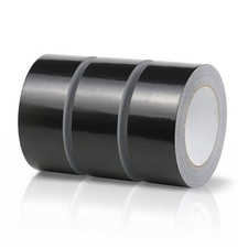 Carehabi 3 Rolle Panzertape, 50mm x 20m Panzerband Schwarz Wasserdichtes