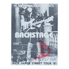Vintage 1981 Rick James Backstage Pass