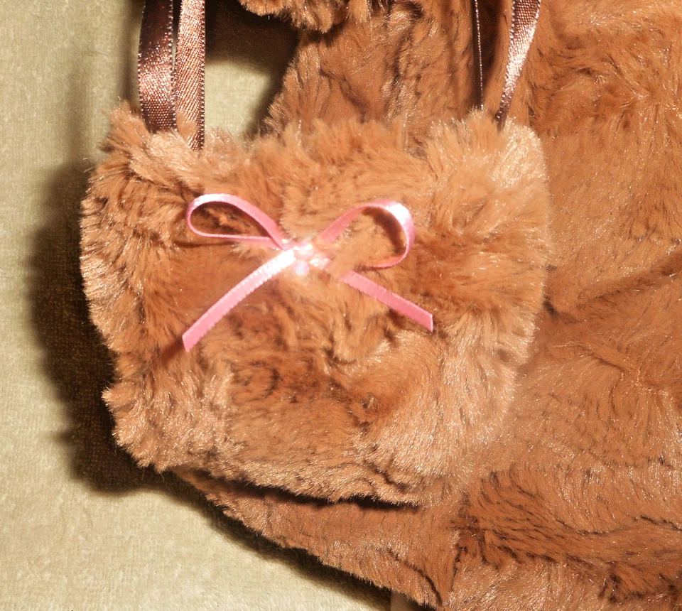 18 ropa de muñeca se adapta a muñeca AG, abrigo de piel marrón chocolate, sombrero, bolso - totalmente forrado Foto 4 de 4