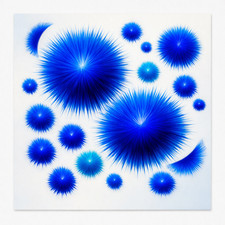 Watercolor Blue Dragonfly Floral Shower Curtain 72" Art