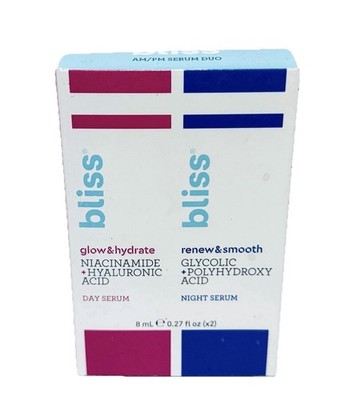 Bliss AM Glow & Hydrate Day Serum & PM Renew & Smooth Night Serum
