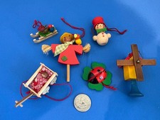ERZGEBIRGE Wooden Ornament Set Baby Cart Snow...