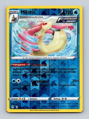 TCG Pokemon Karte Milotic 038/203 Deutsch sui 2021 Reverse Holo Evolving Skies