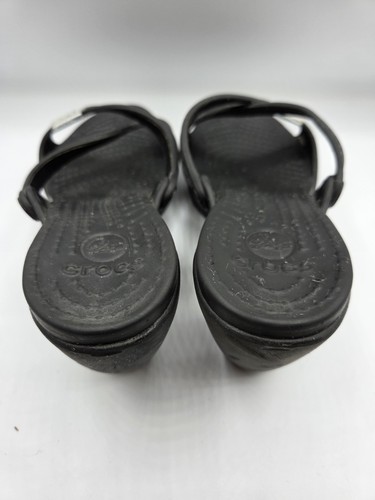 Crocs Cyprus IV Sandals Women's Size 7 Black Heel Platform Shoes - Picture 5 of 14
