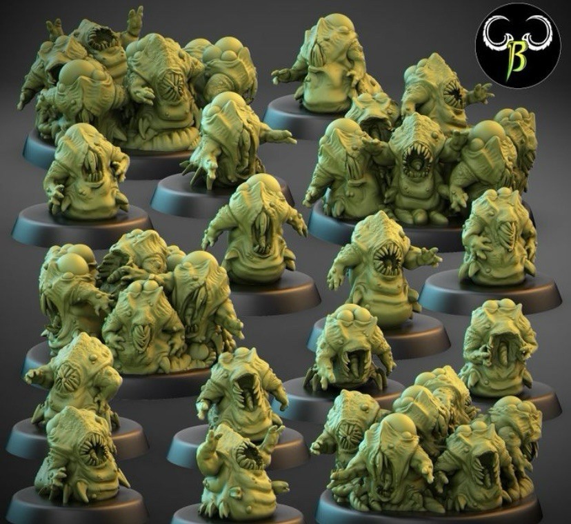 Plague Demon Wormling Swarm Fantasy Tabletop Miniature X10 28mm