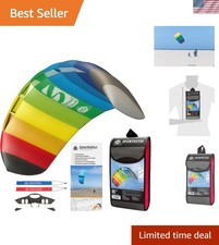 Vibrant Rainbow Stunt Kite 51 Inch - Symphony Beach III for Active Outdoor Play