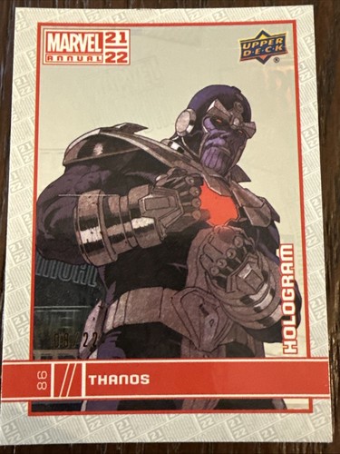 2021-22 Upper Deck Marvel Annual Hologram Thanos! #86 #’d /22 READ
