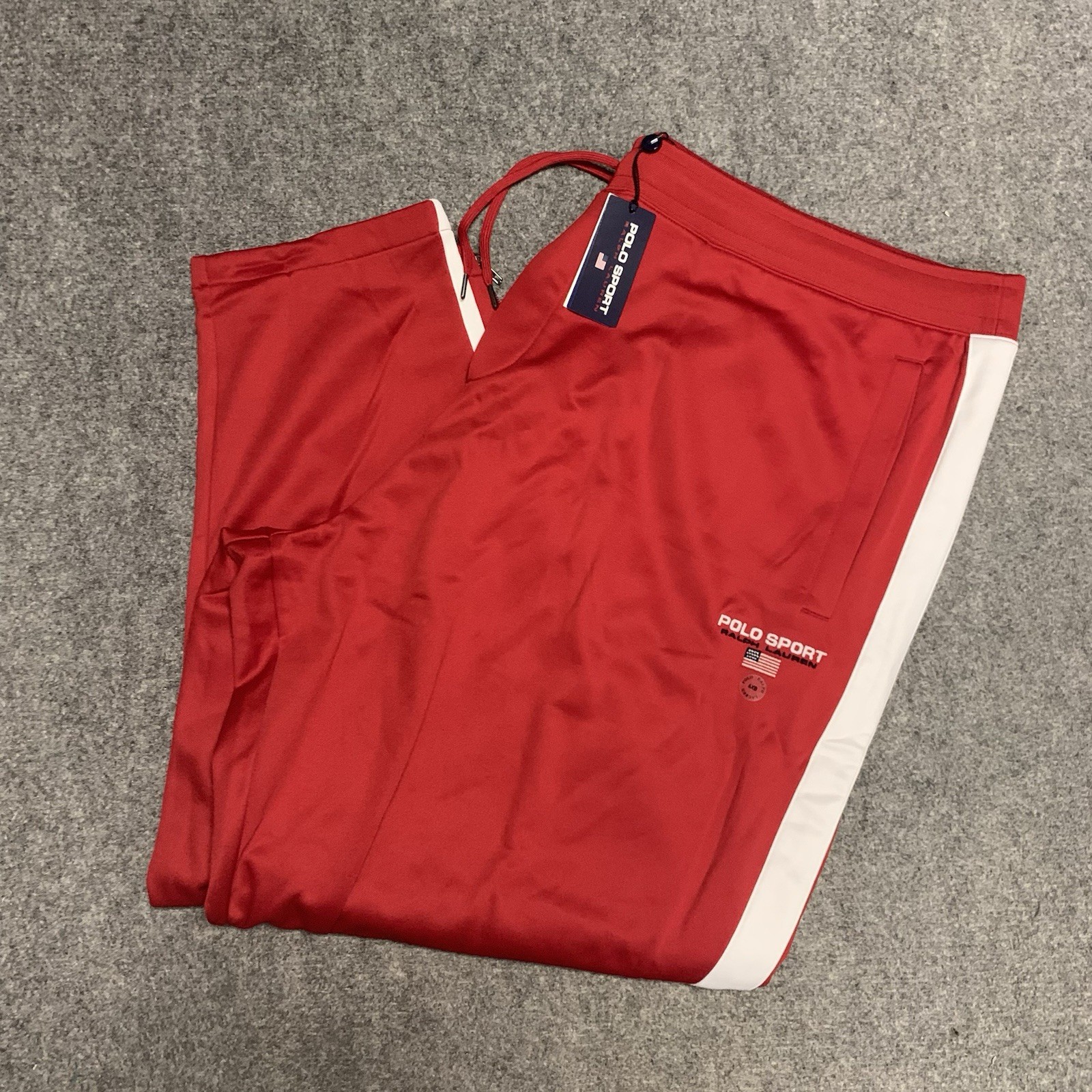 Polo Sport Ralph Lauren Track Pants 100% Polyester Red Men’s Size 6XB