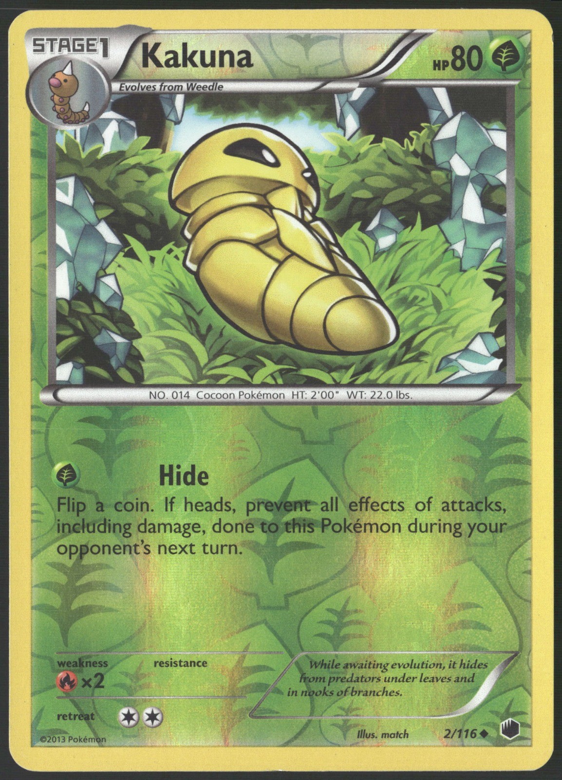 Kakuna Reverse Holo 2/116 Plasma Freeze LP