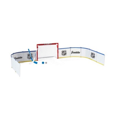 Franklin Sports Mini Hockey Rink Set - Half Rink Knee Hockey Goal, Mini Stick...