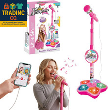 Karaoke Machine with Light, 2025 Upgrade Star Microphone with Stand, All in One