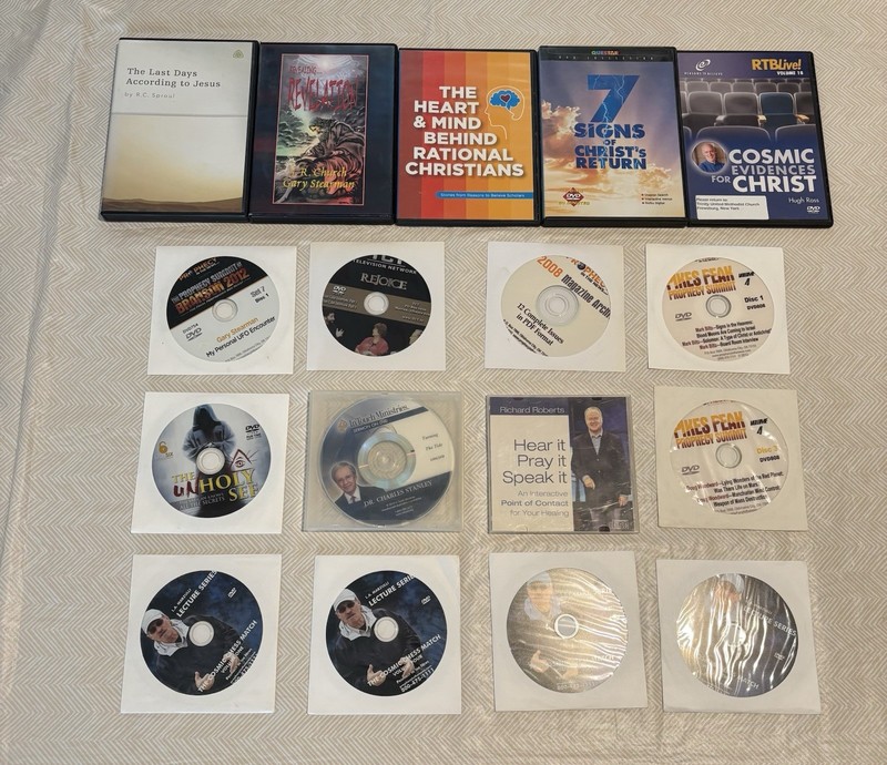 Christianity DVD Lot, Untested 17+ Movie Disks