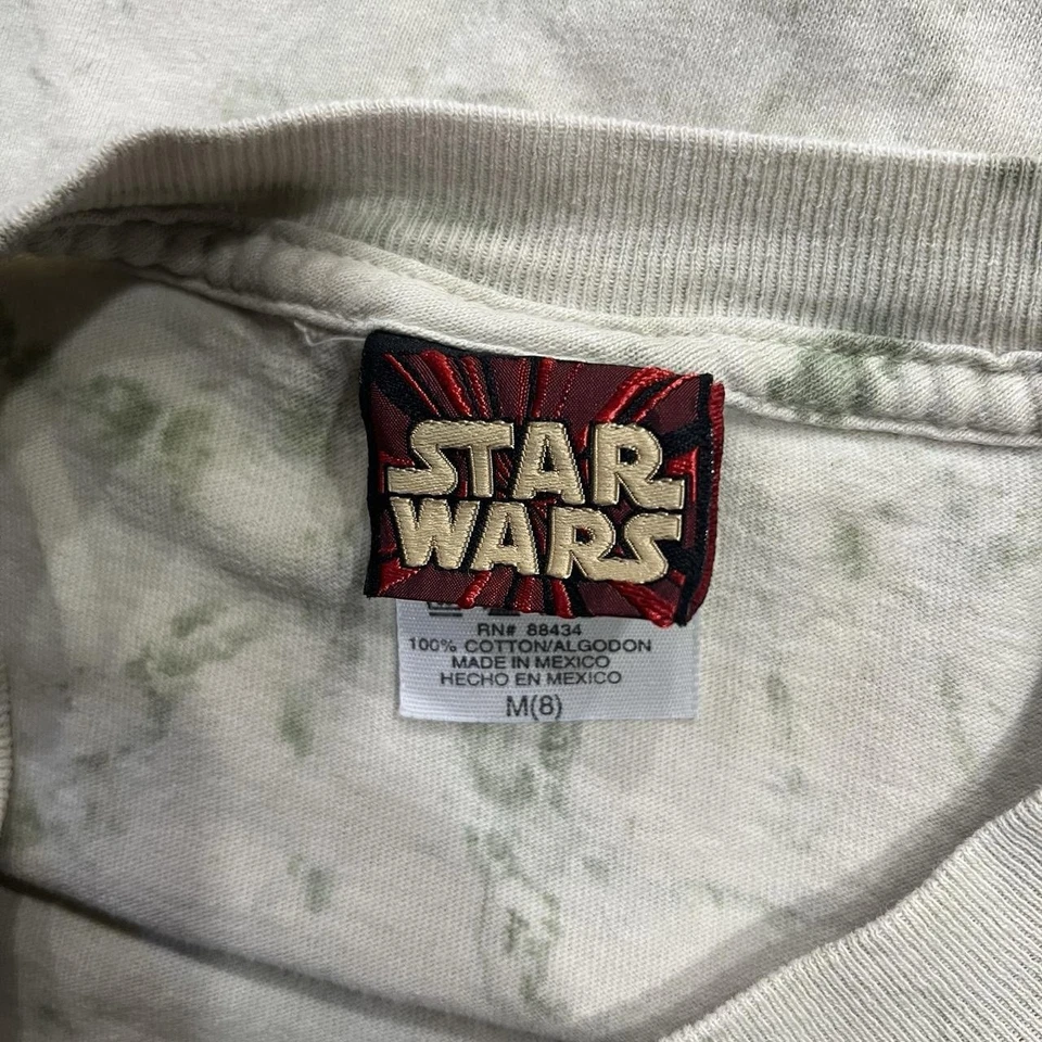 Camiseta Promocional Star Wars Verde Claro Vintage Juvenil Talla M Foto 3 de 4