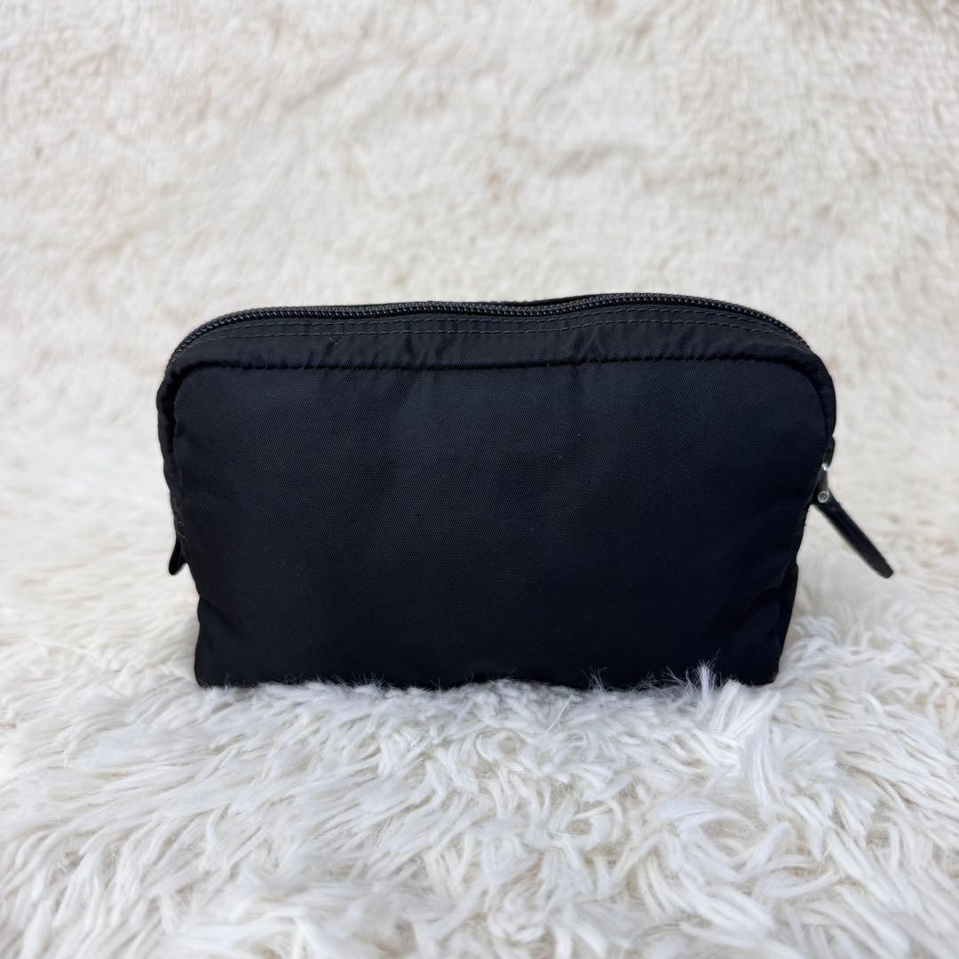 PRADA Triangular Logo Cosmetic Pouch 11x15x3.5cm … - image 3