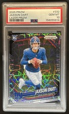2025 Panini Prizm Jaxson Dart Lazer Rookie RC #332 Giants PSA 10 GEM MINT