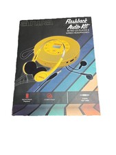 AIWA Flashback Audio Kit Retro CD Player Wired Headphones Yellow