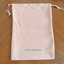 Stuart Weitzman Blush Pink Drawstring Travel Shoe Storage Dust Bag 10.25 x14.5