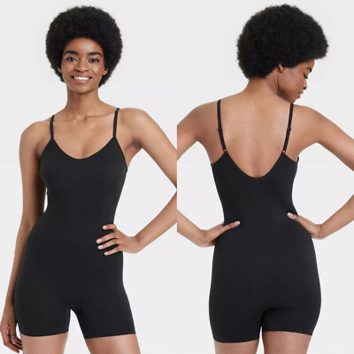 Medium - Womens Seamless Romper - Colsie - Black