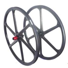 29ER Mountain Bike Carbon Wheelset 6 Spoke Tubeless 30mm Width 30mm Depth
