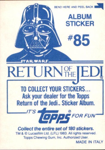 Star Wars ROTJ Trading Card Sticker Album Complete Your Set You Pick 1983 Topps - Bild 171 von 355