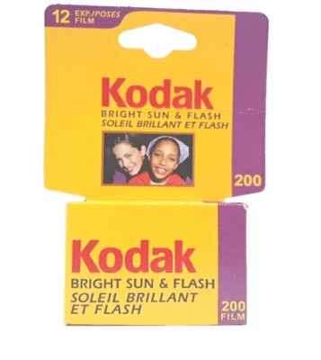 Kodak Color Film 35 mm 12 Exposure ISO 200 Bright Sun Flash Expired 2003 NIB USA