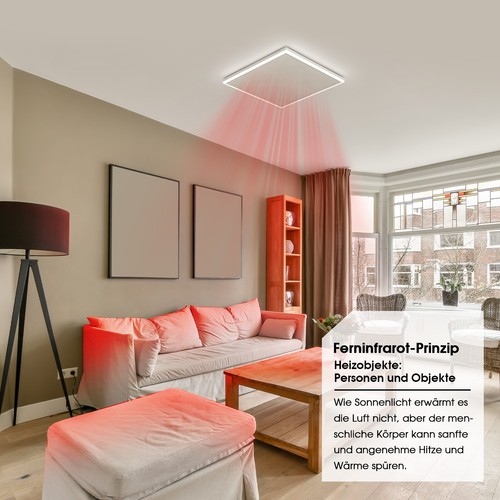 400W LED Decken Heizung Heizstrahler Infrarotheizung mit Thermostat Heizpaneel - Bild 10 von 11