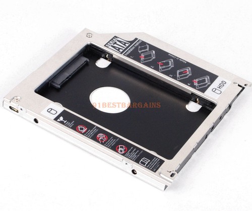 2.5" 2nd SATA HDD SSD Hard Drive Caddy Bay 9.5mm For Apple MacBook Pro Unibody - Picture 7 of 12