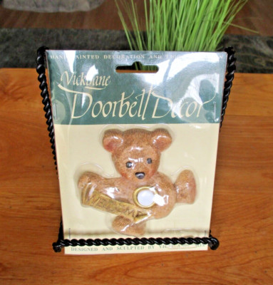 Vicki Lane Button Door Bell TEDDY BEAR Decorative Doorbell New Unopened