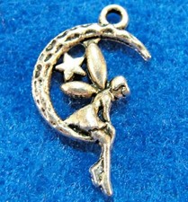 20Pcs. Tibetan Silver ANGEL Moon Star Charms Pendants Earring Drops AF50